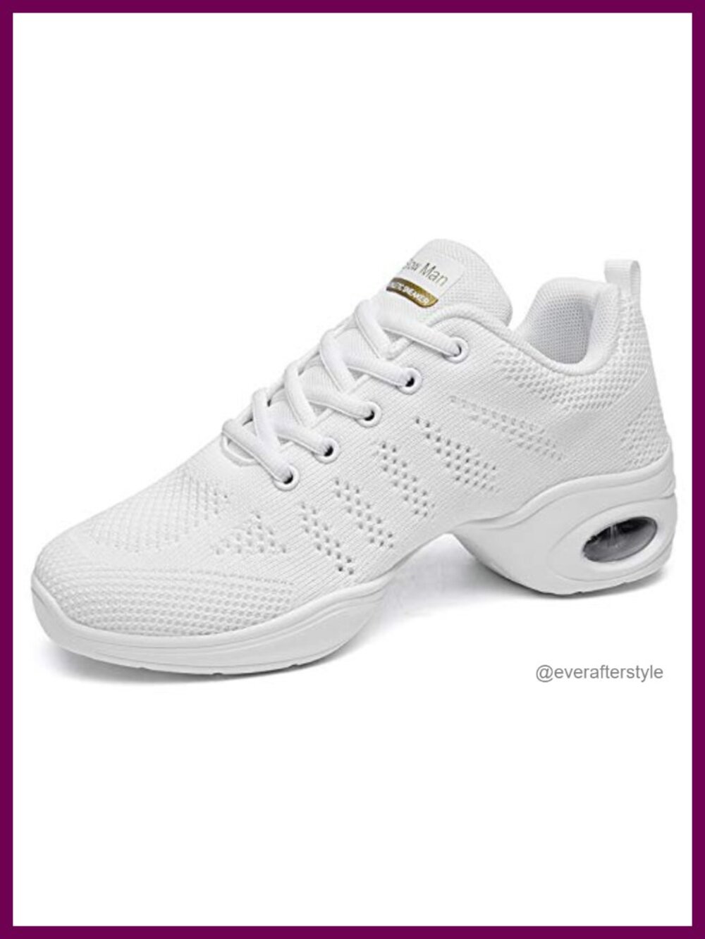 Womens Jazz Shoes Lace-Up Breathable Air Cushion split Sole Dance Sneakers